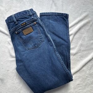 Wrangler 936PWDD Jeans Mens 34x30 Blue Cowboy Cut Slim Fit Denim Western Pants‎